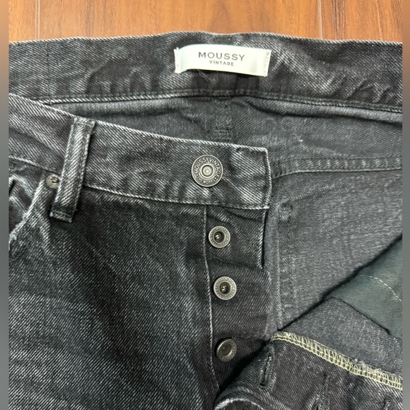 Moussy Vintage Jeans Distressed Black Wash - Picture 13 of 14